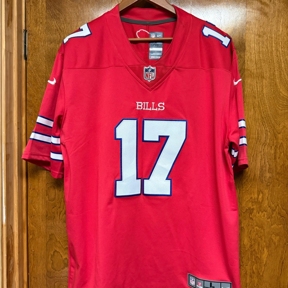 Nike NFL Bills #17 Red Football Jersey